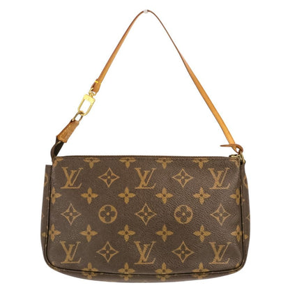 Louis Vuitton Monogram Pochette 2-Way Pouch with Shoulder Strap Brown — view 3