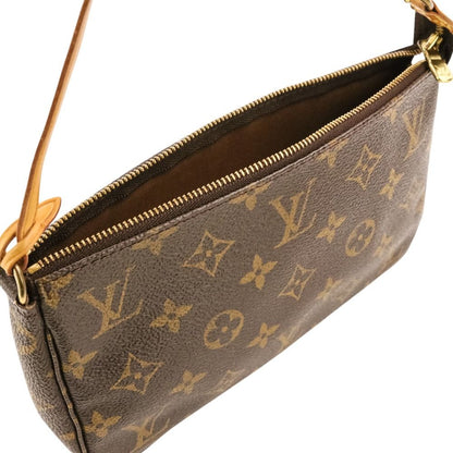 Louis Vuitton Monogram Pochette 2-Way Pouch with Shoulder Strap Brown — view 8