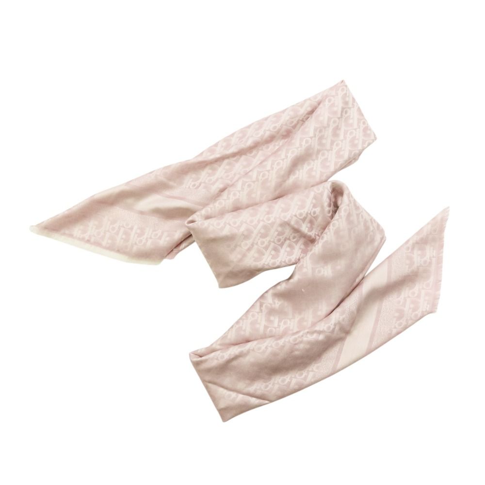 Dior Oblique Large Shawl Pink Scarf — view 9