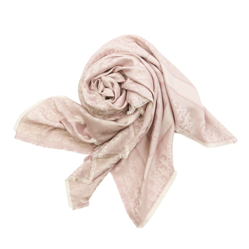 Dior Oblique Large Shawl Pink Scarf — view 8