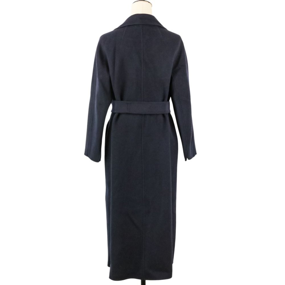 Max Mara 'S Esturia Roulis Bar Belted Coat Us4 Navy — view 4