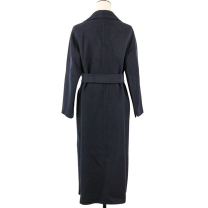 Max Mara 'S Esturia Roulis Bar Belted Coat Us4 Navy — view 4