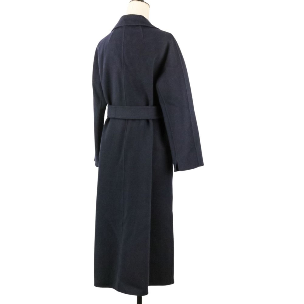Max Mara 'S Esturia Roulis Bar Belted Coat Us4 Navy — view 5