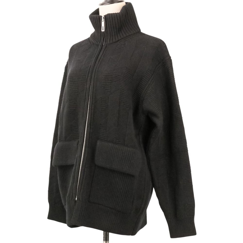 Hermes Knit Jacket Cardigan 36 Black — view 2