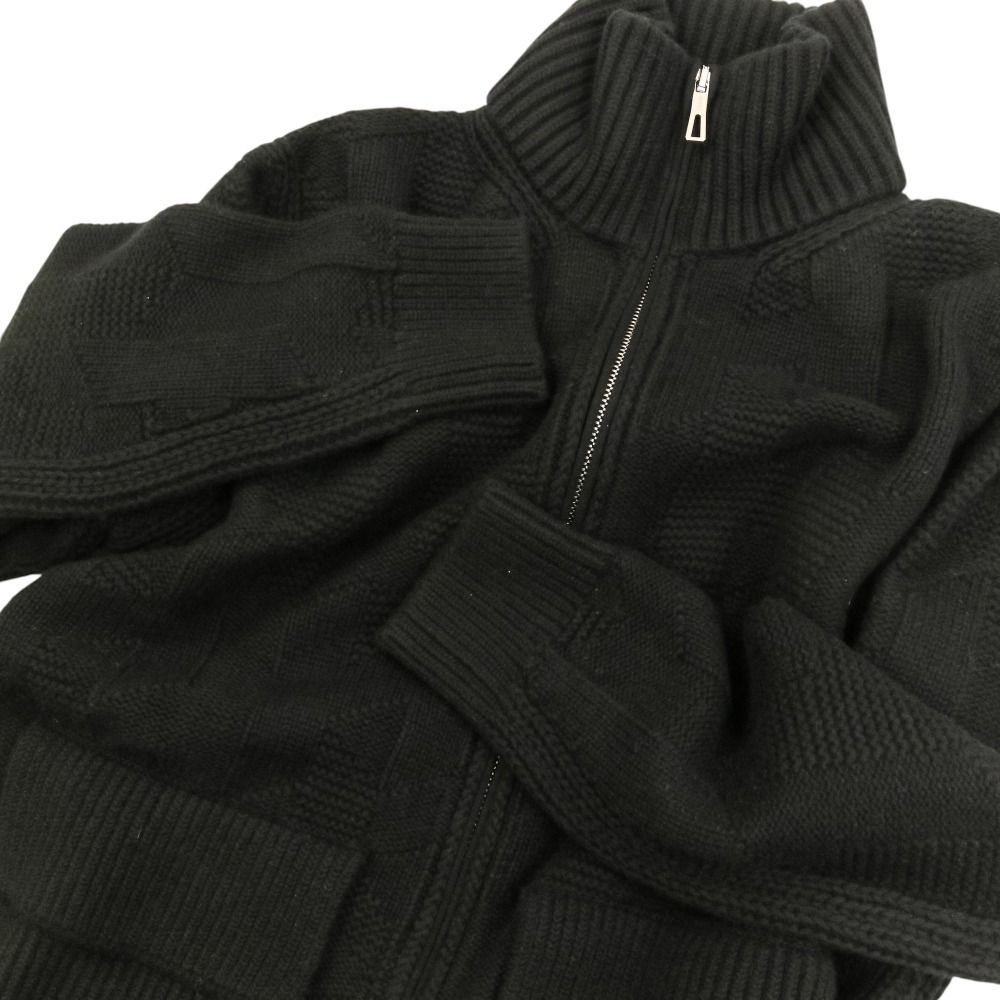 Hermes Knit Jacket Cardigan 36 Black — view 6