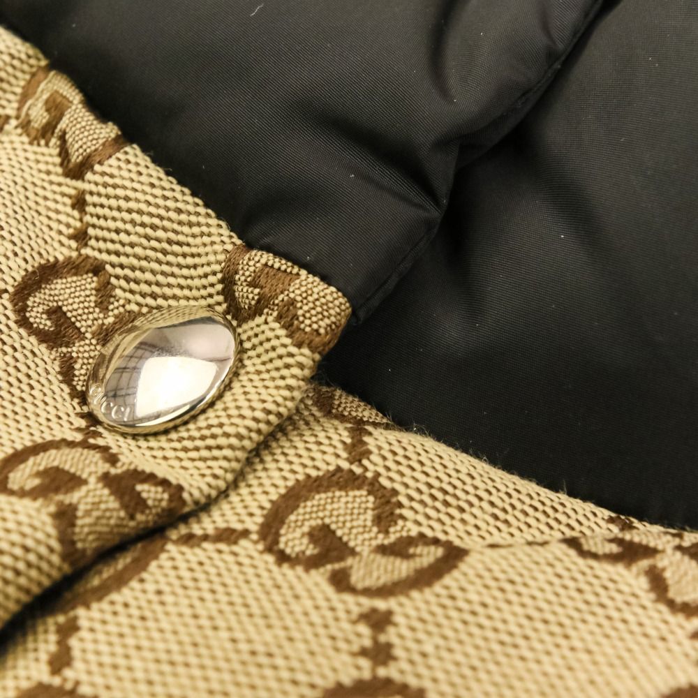 Gucci GG Canvas Down Jacket Vest 38 Beige Black — view 9