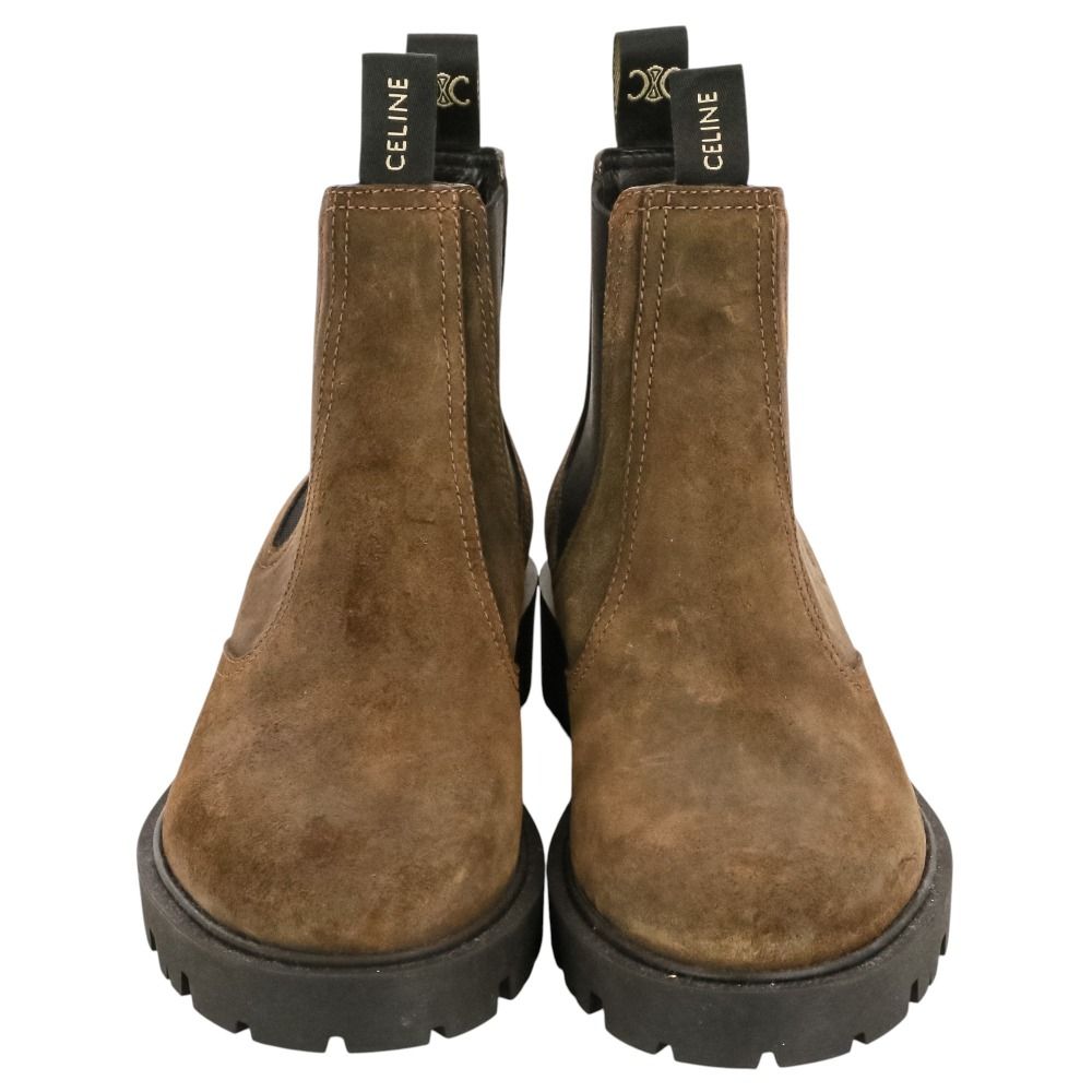 Celine Fall Margaret Suede Chelsea Boots 38 Dark Brown — view 3