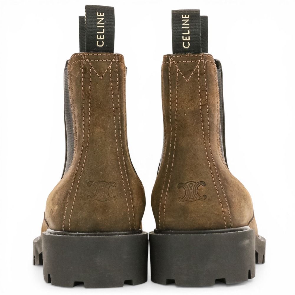 Celine Fall Margaret Suede Chelsea Boots 38 Dark Brown — view 5