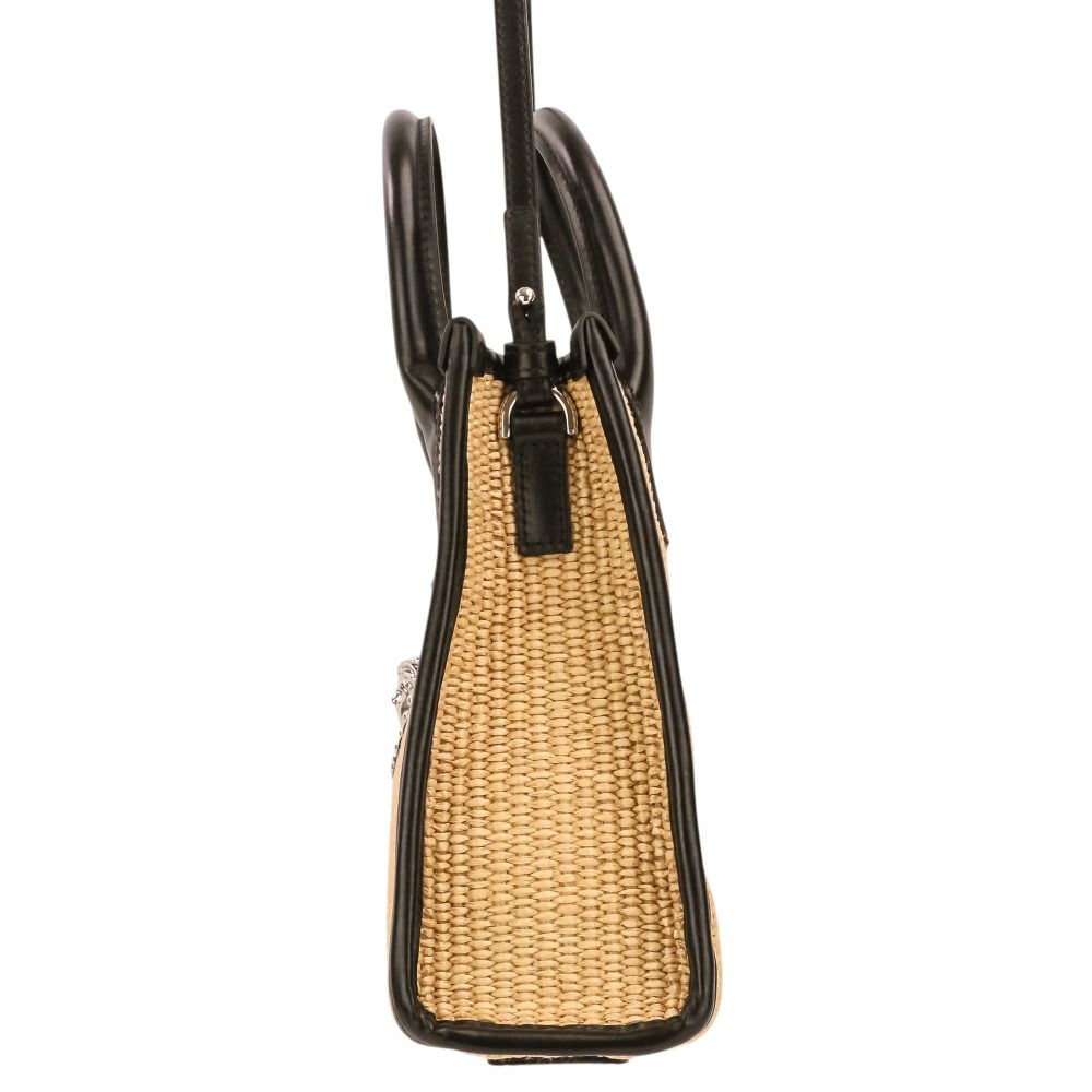 Versace Stud la Medusa 2-Way Tote Shoulder Bag Natural Black — view 4