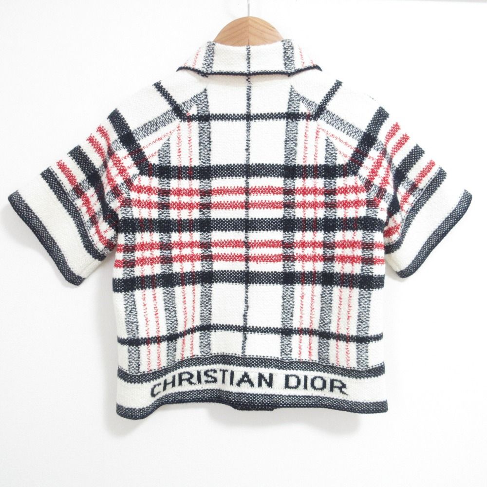Dior Technical Cotton & Wool Jacket 38 White Black Red — view 2