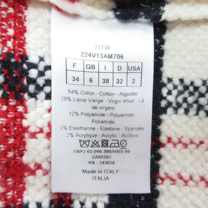 Dior Technical Cotton & Wool Jacket 38 White Black Red — view 7