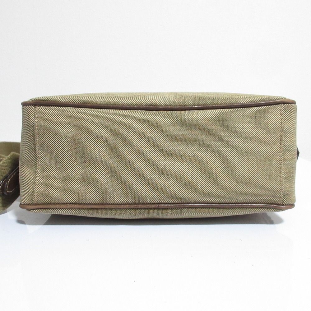 Prada Logo Jacquard Canvas Shoulder Bag Beige — view 5
