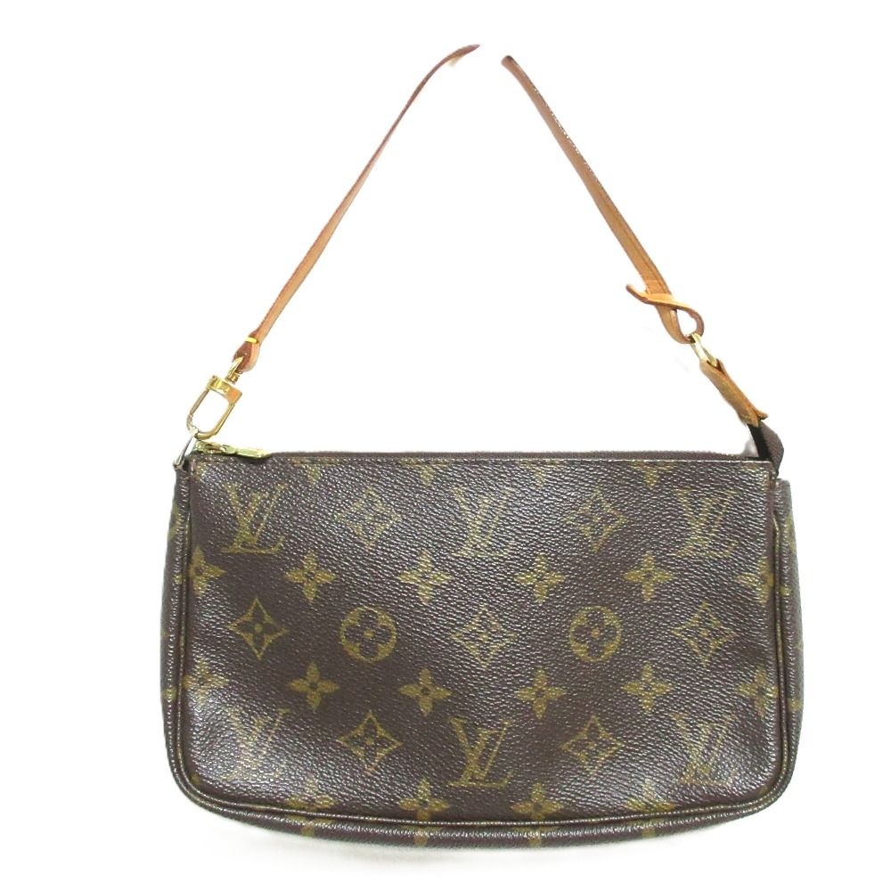 Louis Vuitton Monogram Pochette Pouch Brown
