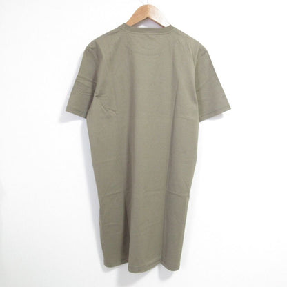 Hermes Print Short Sleeve Top Above Knee Length Dress 38 Khaki — view 2