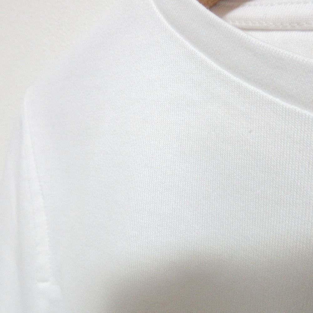 Hermes Cartouche Chevron T-Shirt Long Sleeve Top 40 White — view 3