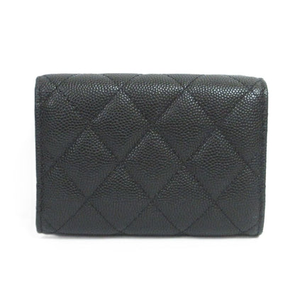 Chanel Caviar Leather Quilted Classic Small Flap Wallet Black — view 2