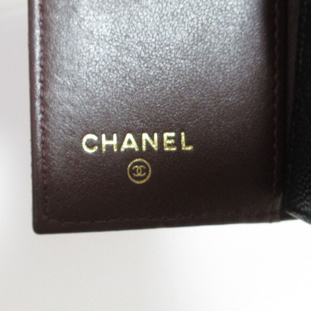Chanel Caviar Leather Quilted Classic Small Flap Wallet Black — view 7
