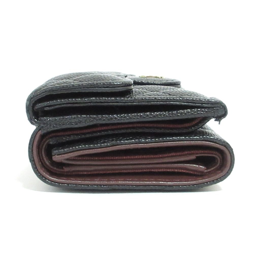 Chanel Caviar Leather Quilted Classic Small Flap Wallet Black — view 3
