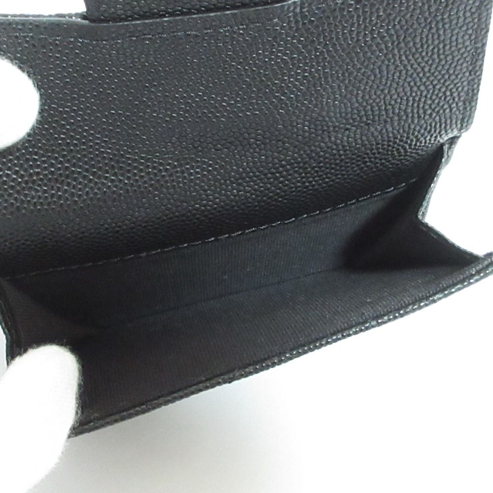 Chanel Caviar Leather Quilted Classic Small Flap Wallet Black — view 5