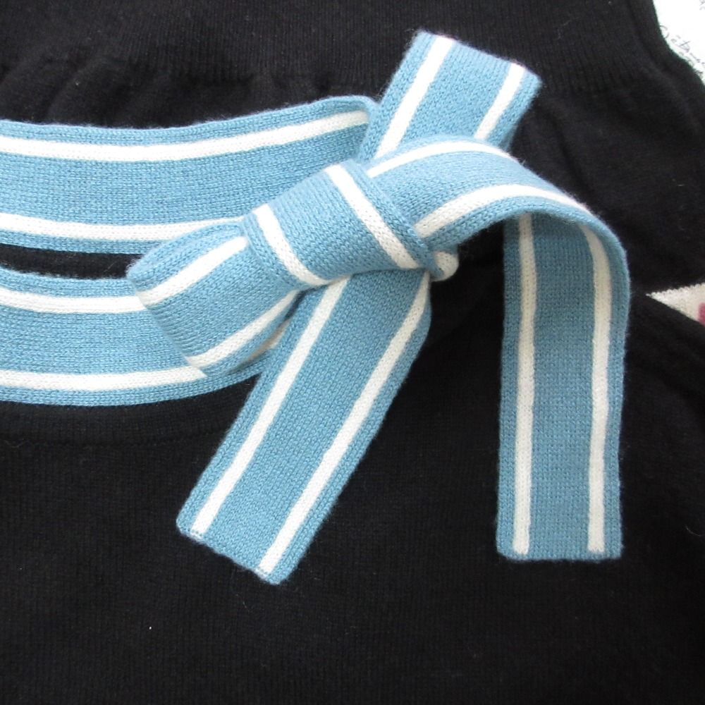 Hermes Ribbon Neck Cashmere Knit Sweater 38 Black — view 5