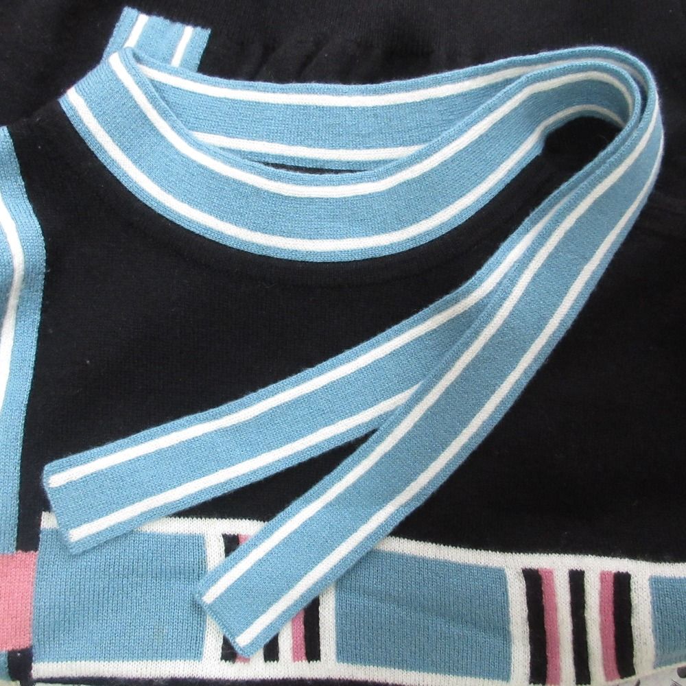 Hermes Ribbon Neck Cashmere Knit Sweater 38 Black — view 4