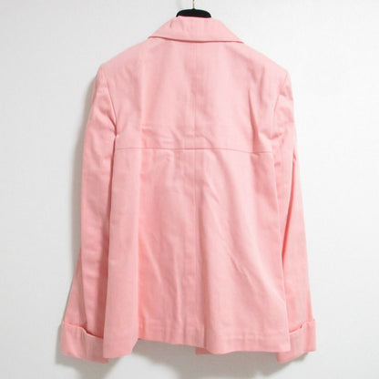 Chanel 17c Camellia Corsage 4 Pocket Cotton Drill Jacket 38 Salmon Pink — view 2
