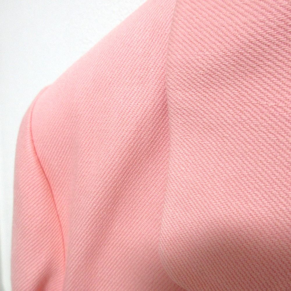 Chanel 17c Camellia Corsage 4 Pocket Cotton Drill Jacket 38 Salmon Pink — view 3