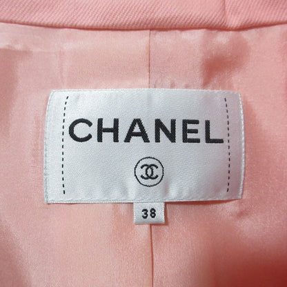 Chanel 17c Camellia Corsage 4 Pocket Cotton Drill Jacket 38 Salmon Pink — view 6