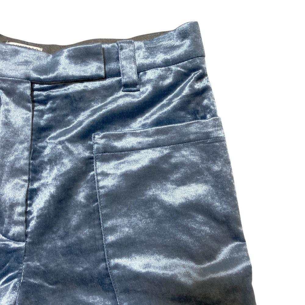 Brunello Cucinelli Velvet Pants 38 Blue — view 3