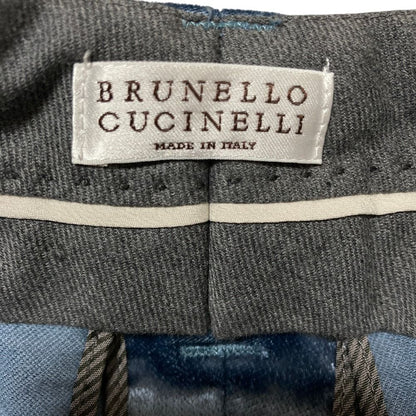 Brunello Cucinelli Velvet Pants 38 Blue — view 4