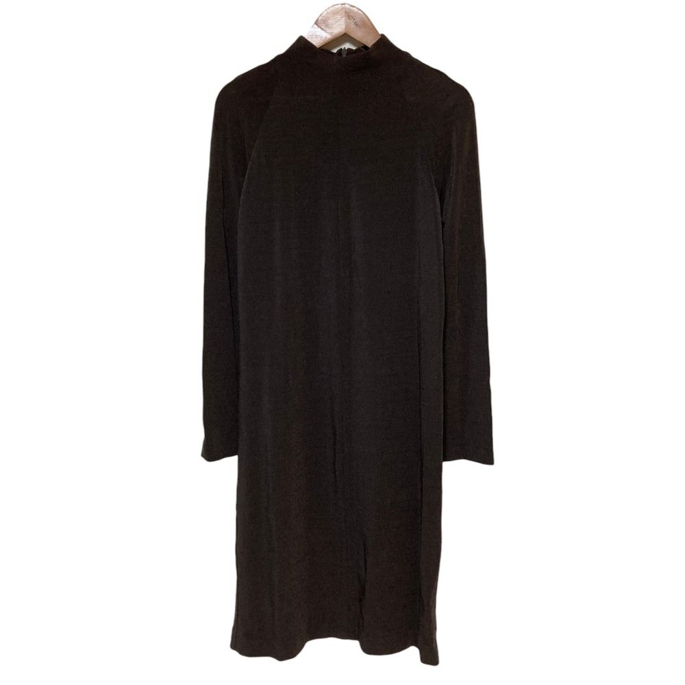 Gucci Era Long Sleeve Knit Dress 40 Brown