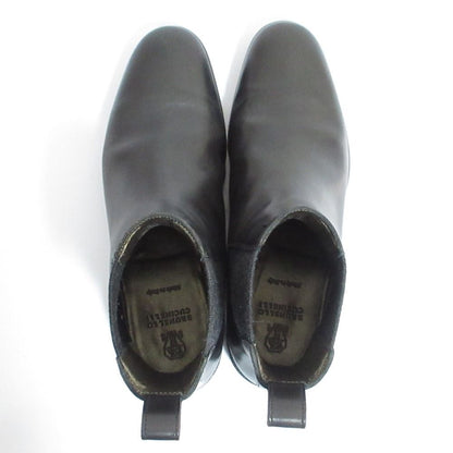 Brunello Cucinelli Lame Heels Wool Side Gore Boots 37 Black — view 4