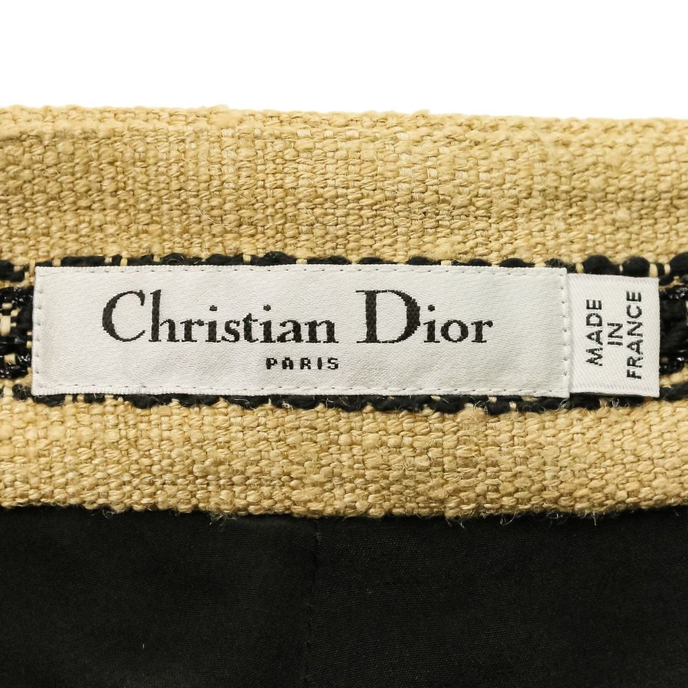 Dior Striped Silk Blend Jump Shorts All in One Beige Black — view 8