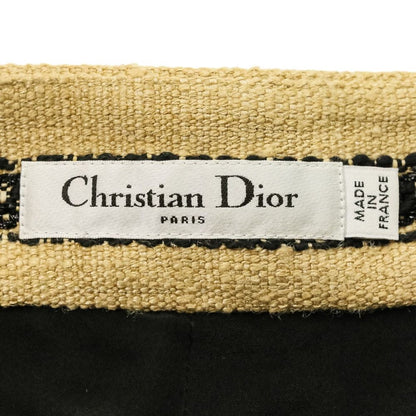 Dior Striped Silk Blend Jump Shorts All in One Beige Black — view 8