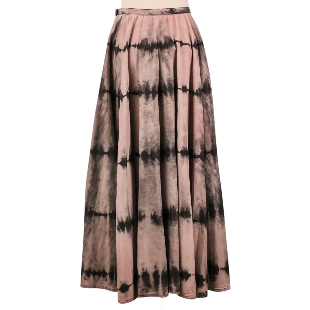 Dior Tie Dye Pattern Long Skirt Pink Black — view 4