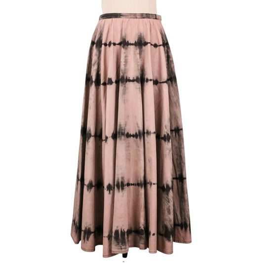 Dior Tie Dye Pattern Long Skirt Pink Black