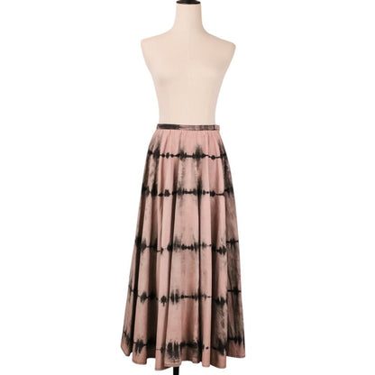 Dior Tie Dye Pattern Long Skirt Pink Black — view 5