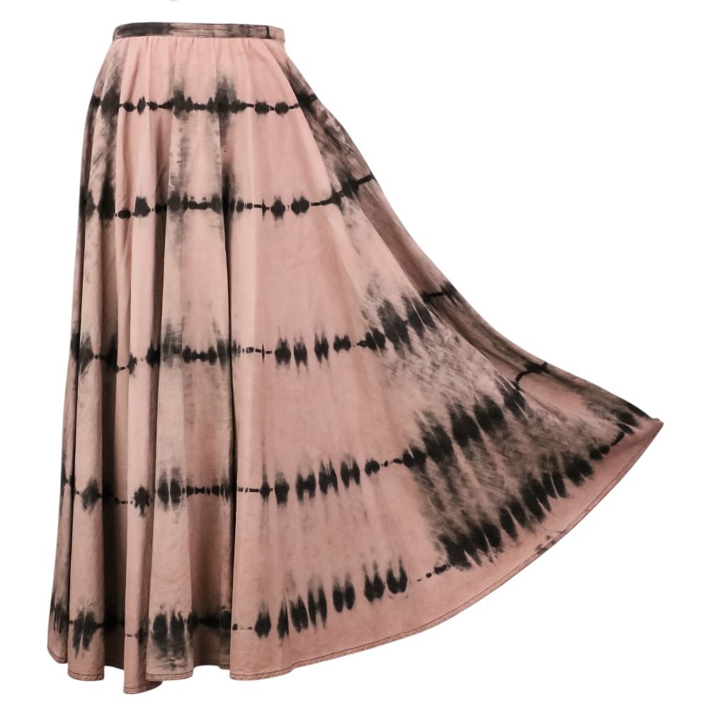 Dior Tie Dye Pattern Long Skirt Pink Black — view 2