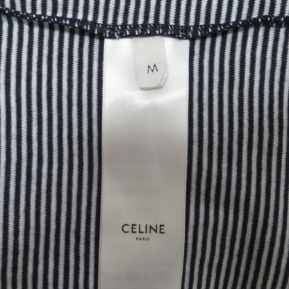 Celine Triomphe Striped Jersey Tank Top M Navy — view 7