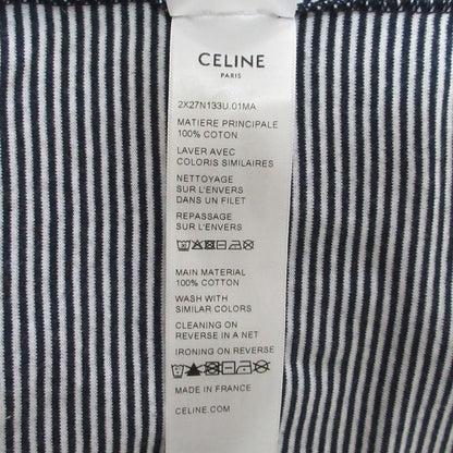 Celine Triomphe Striped Jersey Tank Top M Navy — view 8