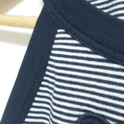 Celine Triomphe Striped Jersey Tank Top M Navy — view 3