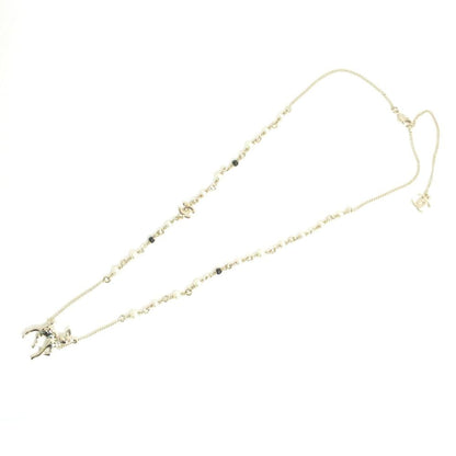 Chanel Pearl CC Logo Bambi Necklace Gold — view 2