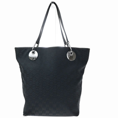 Gucci Shoulder Bag Tote Black Canvas Leather — view 3