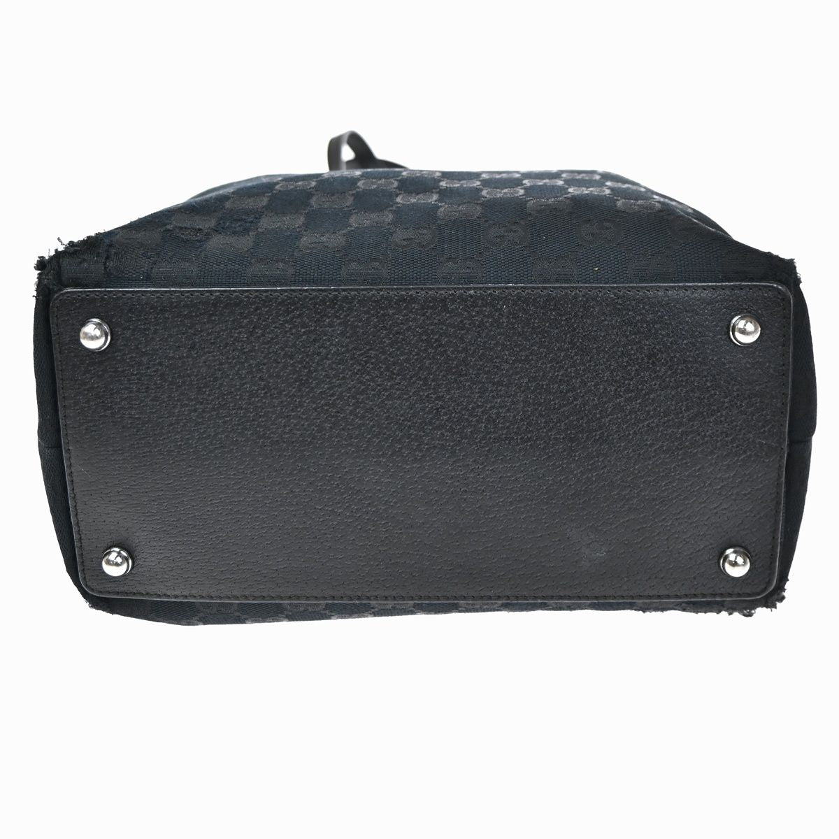 Gucci Shoulder Bag Tote Black Canvas Leather — view 6