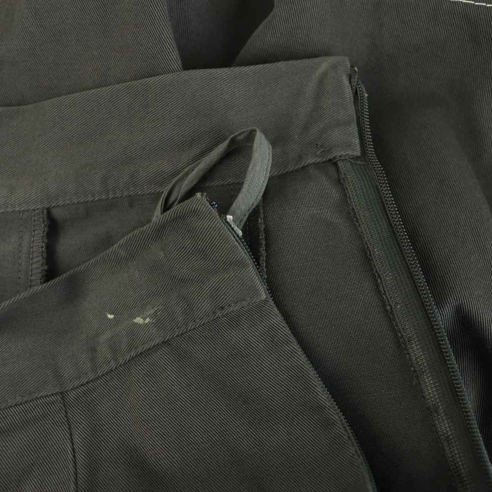 Prada Tuck Skirt Long Cotton 40 Gray MY — view 5