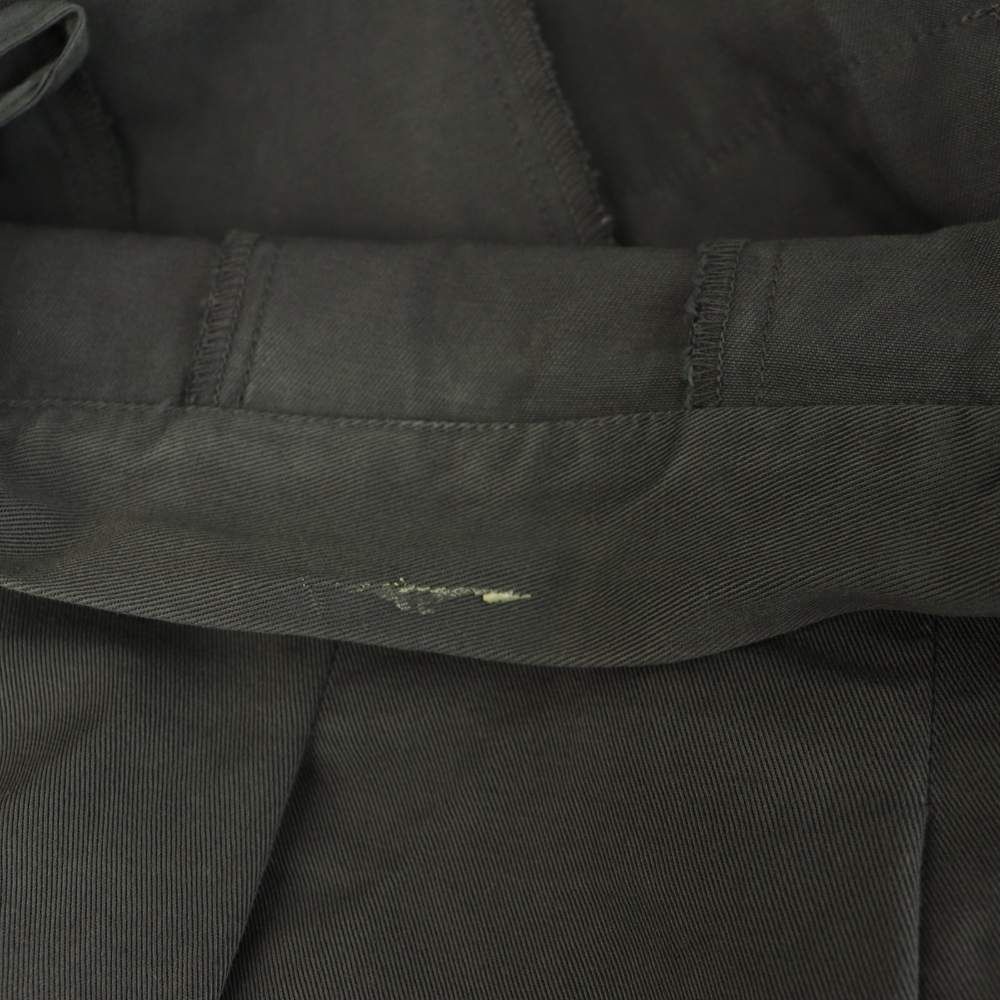 Prada Tuck Skirt Long Cotton 40 Gray MY — view 6