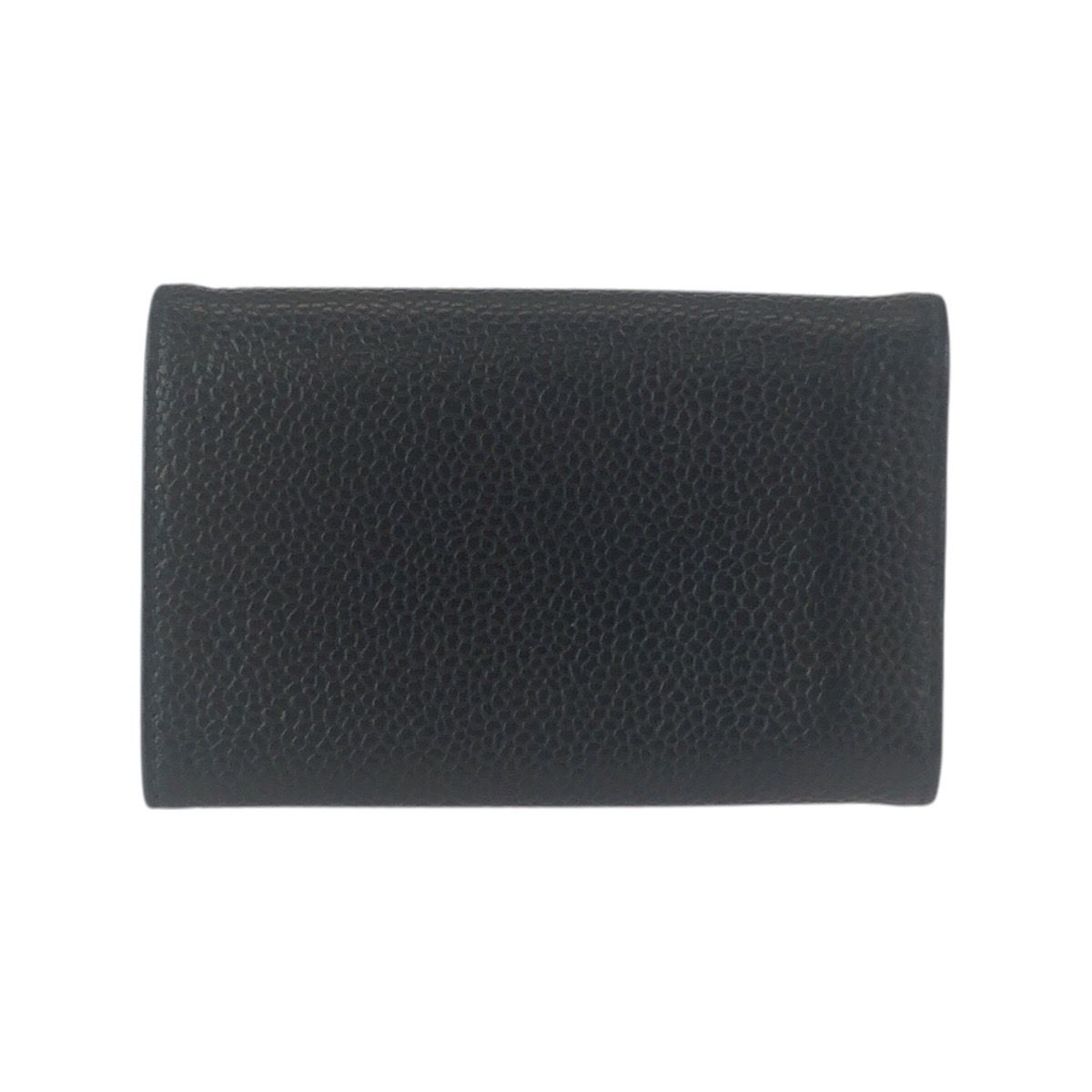 Chanel Vintage CC Logo 6 Rows Black Gold Caviar Leather Key Case Key Holder — view 2