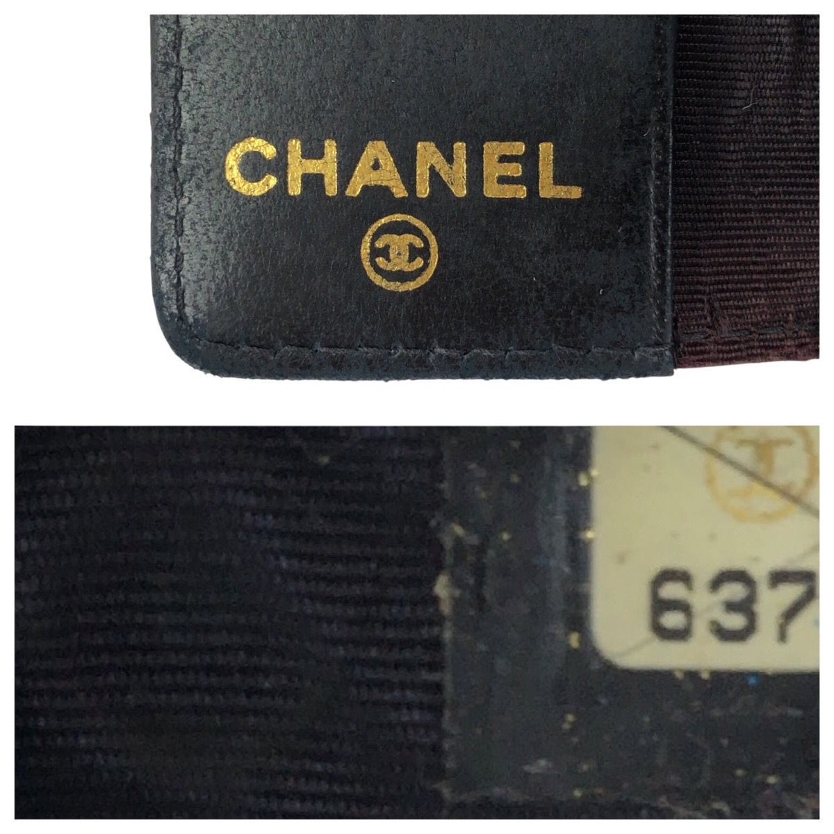 Chanel Vintage CC Logo 6 Rows Black Gold Caviar Leather Key Case Key Holder — view 5