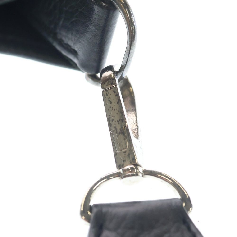 Hermes Evelyne PM Taurillon Clemence Leather Shoulder Bag Silver Black — view 5