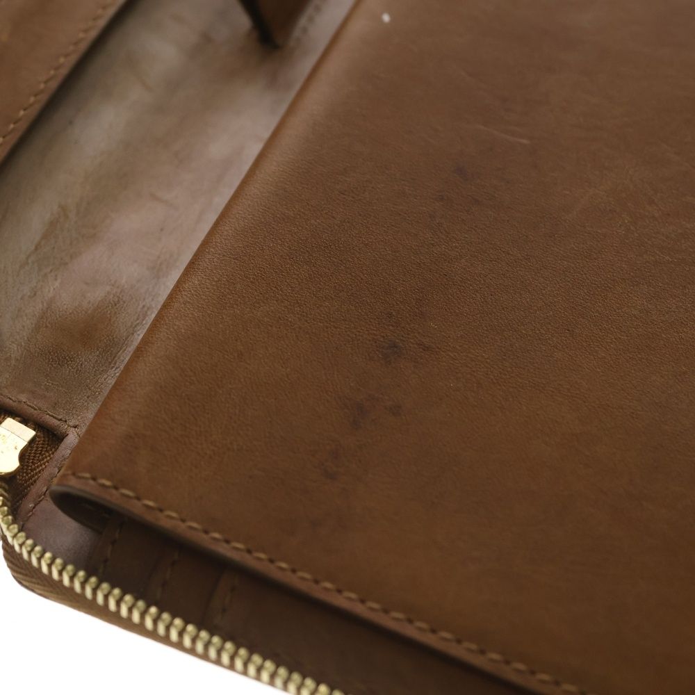 Celine Triomphe Canvas Zip Around Organizer Wallet Brown Gray — view 7